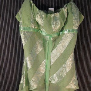 Wet Seal Sheer Camisole Pale Green Banded Misses S